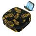 Menstruation pad bag with zipper women's napkin bag tampons collective bags for women and girls (golden glittering ananas)