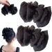 Bow Bubble Clips 2/4pcs Large Large Chiffon Bubble Bow Hair Claw Jaw Clip Hair Claw Clips for Women's Hair Accessories Claw Clip for Thick Long Hair (C(2pcs))
