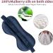 Silk Sleep Mask - 100% Mulberry Silk Eye Mask for Travel & Night Sleeping | 22 Momme Purplish Blue - Buy Online on GoSupps.com