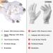 MNOPQ 100% Cotton Moisturizing Gloves - 4 Pairs Medium | Overnight Bedtime Gloves for Eczema | Touch Screen Friendly | Includes Washing Bag & Wristband - Buy Online on GoSupps.com