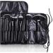 Professional 32-Piece Bular Makeup Brush Set - Complete Cosmetics Brushes with Bag (Black & Pink) for Flawless Foundation Eyeliner & Lips - Buy Online on GoSupps.com