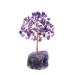 CrystalTears Amethyst Crystal Tree Natural Reiki Healing Crystals Gemstone Bonsai Money Trees Wrapped on Fluorite Crystals Stone Base Feng Shui Crystal Gift for Christmas Home Decor 4.7"-5.1"