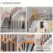Railings Handrails for Outdoor Steps Sturdy Wrought Iron Handrails Outdoor Stair Railing Fits 1 to 3 Steps/90Cm/H 95Cm 110cm H 80Cm - Buy Online on GoSupps.com