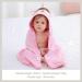 COOKY.D Bamboo Hooded Baby Bath Towel Toddler Wearable Blanket | Pink Fox 75x75cm - Buy Online on GoSupps.com