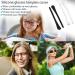 Ryaupy Silicone Anti-Slip Glasses Covers - 4 Pairs Non-Slip Bracket Repair | Universal Black & White End Caps for Glasses - Buy Online on GoSupps.com