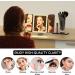 WEILY Portable Travel Makeup Mirror with Lights - 1X 3X 7X Magnification - Touch Control Trifold Mirror - Three Colors Dimmable - Black - Buy Online on GoSupps.com