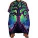 Tree of Life Mandala Bohemian Professional Barber Cape Polyester Hair Cutting Salon Cape Water Stain Resistant Apron Cutting Hair Beard Hairdressing Cape Anti-Static Haircut 56.7 66.9 Inch (1 Pack)