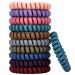 10 Pcs Spiral Hair Ties  Coil Hair Ties  Phone Cord Hair Ties  Hair Coils Phone Cord Hair Rings Ponytail Holder Coil for Any Kinds of Hair 10 color