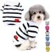 Zweitea dog shirts for small dogs summer basic t-shirt stripes puppy clothes love heart sweatshirt soft cotton tea shirt pet pullover chihuahua clothing white xs xs white