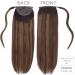 WENNALIFE Ponytail Extension Human Hair 18 Inch 80g Balayage Dark Brown Mixed Chestnut Brown In Ponytail Hair Extensions Wrap Around Real Hair Ponytail Extension Hair Pony Tails Extensions Hairpieces 18 Inch-80g #2/6/2 Dark Brown Mixed Chestnut Brown - Buy Online on GoSupps.com