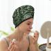 Hair Towel Wrap | Quick-Dry Hair Turban with Button - Green Snakeskin - Perfect for Speedy Hair Drying - Buy Online on GoSupps.com