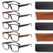 JOSCHOO 5 Pack Reading Glasses Blue Light Blocking Anti Eyestrain Computer Reading Glasses for Women and Men Readers Multicolor 3.5 x