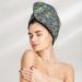 Quick-Dry Hair Towel Wrap with Button - Round Mandala Design for Effortless Hair Drying - Buy Online on GoSupps.com
