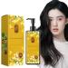 Coloration capillaire nourrissante base de plantes teinture florale longue dur e adoucit et apporte de la brillance formule base de plantes pour hommes et femmes - Effet instantan (Noir)