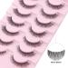 Glowing Win Cat Eye False Eyelashes - 7 Pairs of Naturally Fluffy Mink Lashes | Reusable Clear Band Fluffy Fake Lashes - Buy Online on GoSupps.com