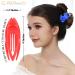 RC Roche 6-Piece French Curved Hair Clips - High-Quality Non-Slip Hair Clamps for Women & Girls - Medium Rainbow Multifoliate - Buy Online on GoSupps.com