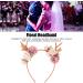 Delaman Fashionable Flower Reindeer Antlers Headband Floral Garland Crown for Party Cosplay Wedding Christmas (Dark Pink) - Buy Online on GoSupps.com