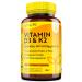 Vitamin D3 3000iu & K2 100ug (MK7) 120 Vitamin D3 K2 Vegetarian Capsules Supports Normal Bones Muscles Teeth and Immune System Cholecalciferol & Menaquinone-7 Made by Nutravita