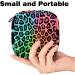 Colorful Leopard Print Menstrual Bag Zipper - Stylish Napkin & Tampon Pouch for Women & Girls | International Shipping - Buy Online on GoSupps.com