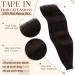 Hetto Tape In Extensions | Real Hair Brown Invisible Tape Extensions - 20pcs #2 Darkest Brown 40cm - Remy Smooth Hair Clips - Buy Online on GoSupps.com