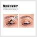 Music Flower Liquid eyeliner with pearl shine waterproof and smudgeproof liquid eyeliner flexible brush tip for easy operation versatile use in one pen silver - Buy Online on GoSupps.com
