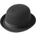 Black Bowler Derby Hat Short Rolled Brim Fedora Medium - Unisex Design - Buy Online on GoSupps.com