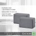 Gaiam Essentials Yoga Block Set of 2 - Supportive & Soft Non-Slip Foam Surface for Yoga, Pilates, Meditation - Grey - Buy Online on GoSupps.com