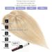 Elailite Mono Hair Part Real Hair Topper for Women | 150% Density Clip-In Extensions | Remy Smooth 10-25cm | #18/613 Ash Blonde & Bleached Blonde - Buy Online on GoSupps.com