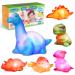 Tesoyzii Bath Toys Gifts for 1 2 3 4 5 Year Old Boys Light Up Bath Toys Dinosaur Toys for Boys Toys age 1-5 Birthday Gifts for Kids Sensory Toys for Autism Colorful