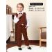 Mint Green Baby Boys Gentleman Suit Set | Long Sleeve Shirt with Bowtie + Waistcoat + Pants | Brown | Size 12-18 Months - Buy Online on GoSupps.com
