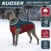 Kuoser Warmth Dog Coat | Windproof Reflective Jacket for Small & Large Dogs | Winter Dog Coat with Zipper - Blue Large - Buy Online on GoSupps.com