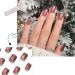 24PC Short Holographic Red Fake Nails Set with Glue - Elegant Touch Press On Nails for Women - Perfect for Party Daily Wear (JP1979) - Buy Online on GoSupps.com