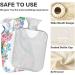 Hot Water Bottle with Cover - 2L Large BAP Free Hot Cold Compress for Pain Relief - Peacock Flowers Design - Buy Online on GoSupps.com