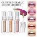 Buy Pink Glitter Lipstick | Diamond Metallic Shimmering Liquid Lipstick | Long-Lasting Smudge-Proof Gloss | Aurora Glossy Makeup - Buy Online on GoSupps.com