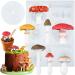 FUNSHOWCASE Life Like Mushroom Polymer Clay Casting Silicone Mold and Veiner for Fondant Cake Decorating Modelling Chocolate