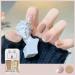 Glitter Butterfly Nail Polish Set Pearl White 2 in 1 Quick Dry Light Warm Brown Nail Polish set No Need Cure Nail Varnish Long Lasting Chip-resistant Cute DIY Nail Art at Home Gift for Women - Buy Online on GoSupps.com
