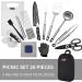 20-Piece Stainless Steel Camp Kitchen Cooking Utensil Set for Outdoor Grilling and BBQ - Portable Travel Cookware Organizer for Camping and RV - Black - Buy Online on GoSupps.com