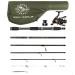 Rigged and Ready World Traveler Travel Angelroden- Rollen- und Kofferet.Compact 6 sections 2 tips.215 cm 7 '+ 1.9 cm 6 1 nano-carbon fishing rod options. Spin bait carp pike sea fishing