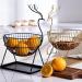 Kitchen Countertop Fruit Rack Fruit Basket Metal Deer Figurine Fruit Basket Fruit Bowl Metal Wire Vegetable Bowl Mesh Countertop Fruit Holder Bowl for Kitchen Counter Gold Black Fruit Trays (Color : - Buy Online on GoSupps.com