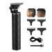 Zero Gapped Trimmers Electric T Blade Hair Trimmer Baldhead Hair Clippers for Men Cordless USB Rechargeable Hair Beard Trimmer Ceramic Close Cutting Outliners Salon Grooming Cutting Kit