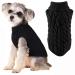 Wocharm Pet Supplies Knitted Jumper Sweater Winter Warm Puppy Dog Clothes Costume for Small Dogs and Cats(Black XL) X-Large Black