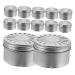 Artibetter 12er box empty candle doses auto-aromatherapies Lip balsamic boxes made of sheet metal biscuit boxes storage container Round metal can fragrance-perfume box aromatic aluminum diffuser