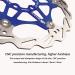 Newgoal Blue Bicycle Disc Brake Rotor Set - 160mm & 180mm - 6 Bolts - Aluminum Alloy & Stainless Steel - for Road, Mountain, MTB, BMX - Buy Online on GoSupps.com