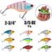 Nobondo 10Pcs Lipless Crankbait Fishing Lures - Saltwater Freshwater VIB Lures with 3D Eyes - Bass Trout Catfish Pike Walleye - Includes Portable Bag - Buy Online on GoSupps.com