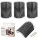 Grooming Brush cat 4 pieces of massage corner cat brush corner massage comb cat corner of fur care brush with assembly screws and double -sided adhesive tape for long short cat fur (gray)