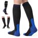 COOPLUS Compression Socks for Women Men 20-30 mmhg Circulation Support Knee High Socks for Nurse Running Athletic 3 Pairs-black Multicolor Large-X-Large