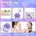 RoseFlower Ice Facial Roller & Cat Paw Shaped Ice Mold Set - Reduce Puffiness, Minimize Pores, Sunburn Repair - LeakProof Design - Purple - Buy Online on GoSupps.com