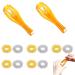 Zhenp 12 Pieces Metabolism Massage Rails Acupressure Ring Set 5.9x1.65x1.3 inches fingertips massage ring finger therapy tool joint massage roller for children teens adults (gold/silver)