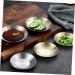 MAGICLULU Condiment Plate Cold Dish Bowl for Prep Dishes for Cooking Large Dinner Plates Tasting Dishes Sauce Serving Dishes Pinch Prep Bowls Sauce Plates Stainless Steel 304 Headset Camping 10X10X2CM Gold - Buy Online on GoSupps.com