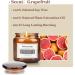 Soy Wax Grapefruit Scented Candle - 15.5 Oz Glass Jar with 100 Hrs Burn Time, 3 Replaceable Stickers - Ideal Women's Gift for Birthday, Thanksgiving, Christmas - Buy Online on GoSupps.com